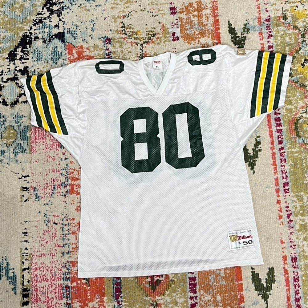 Vintage Green Bay Packers 90s Derrick Mayes NFL Football Sports White Jersey